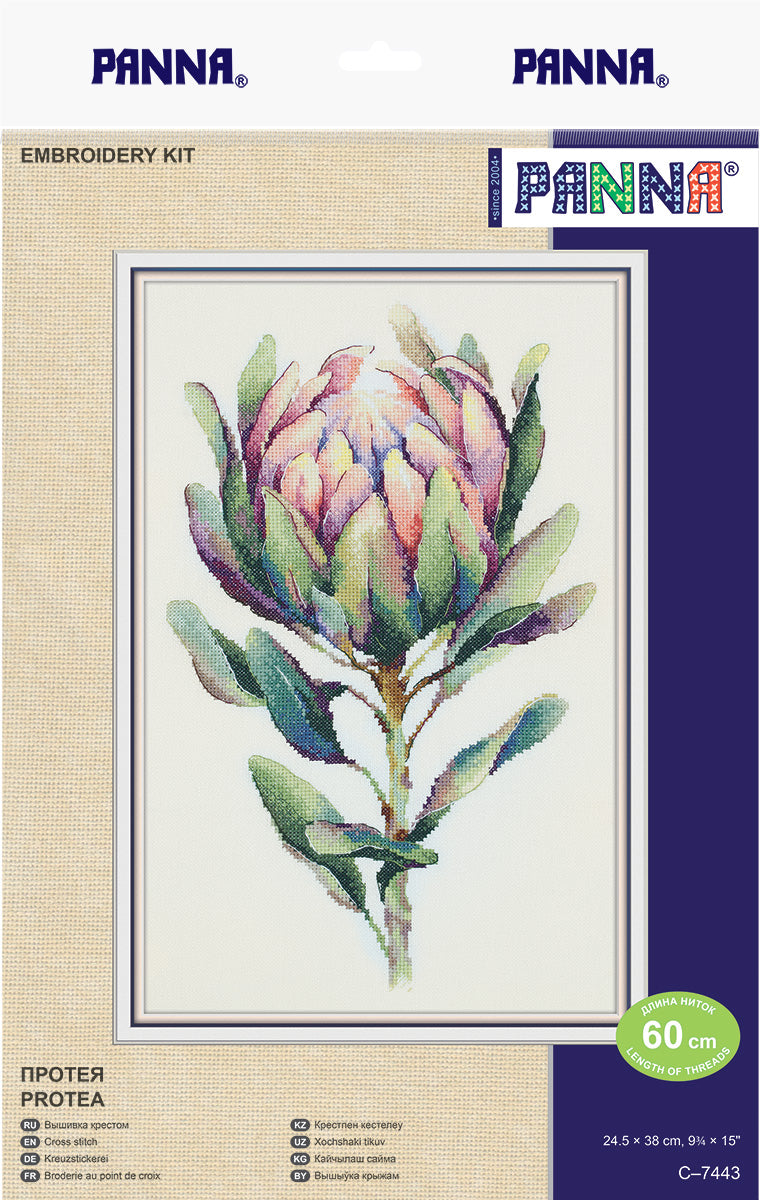 Kit de broderie au point de croix PANNA « Protea » C-7443