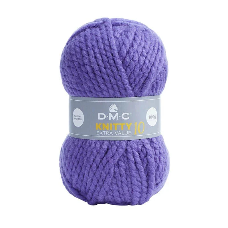 Lana DMC Knitty 10 – Hilo acrílico Super Chunky para tejer y crochet (100 g / 82 m)