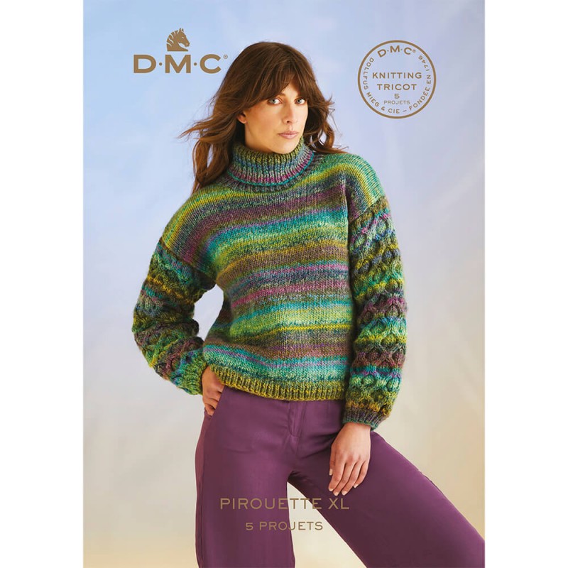 Revista DMC Pirouette XL: 5 Proyectos Tejidos de Color y Textura para Invierno