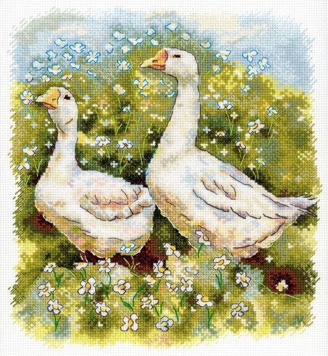 Kit de point de croix « Oies en marche » SNV-970