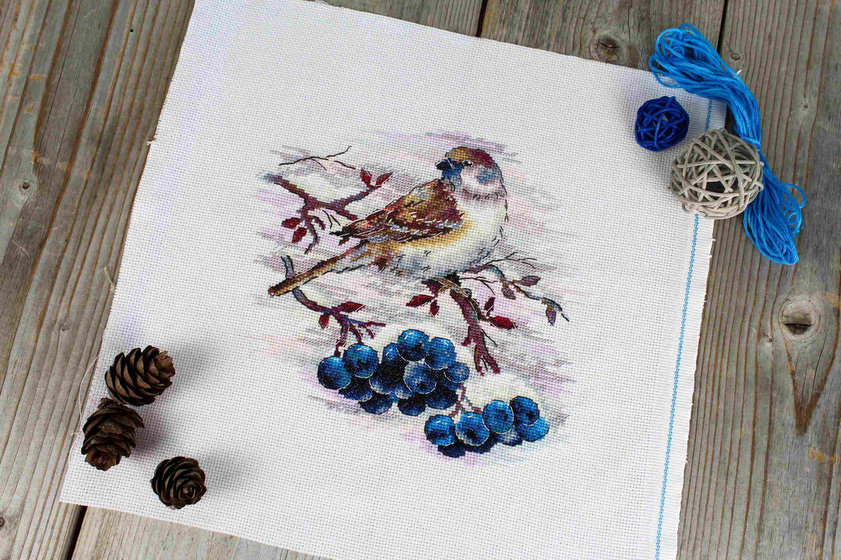 Moineau agile – Kit de point de croix MP Studia SNV-920