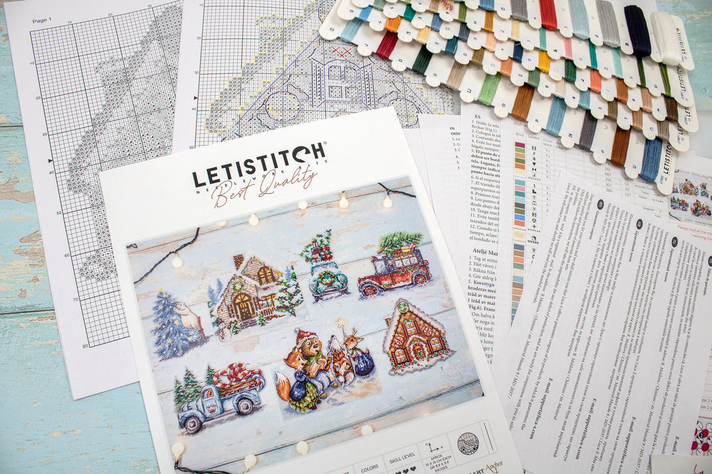 7 décorations de Noël - L8051 LETISCTITH - Kit de point de croix