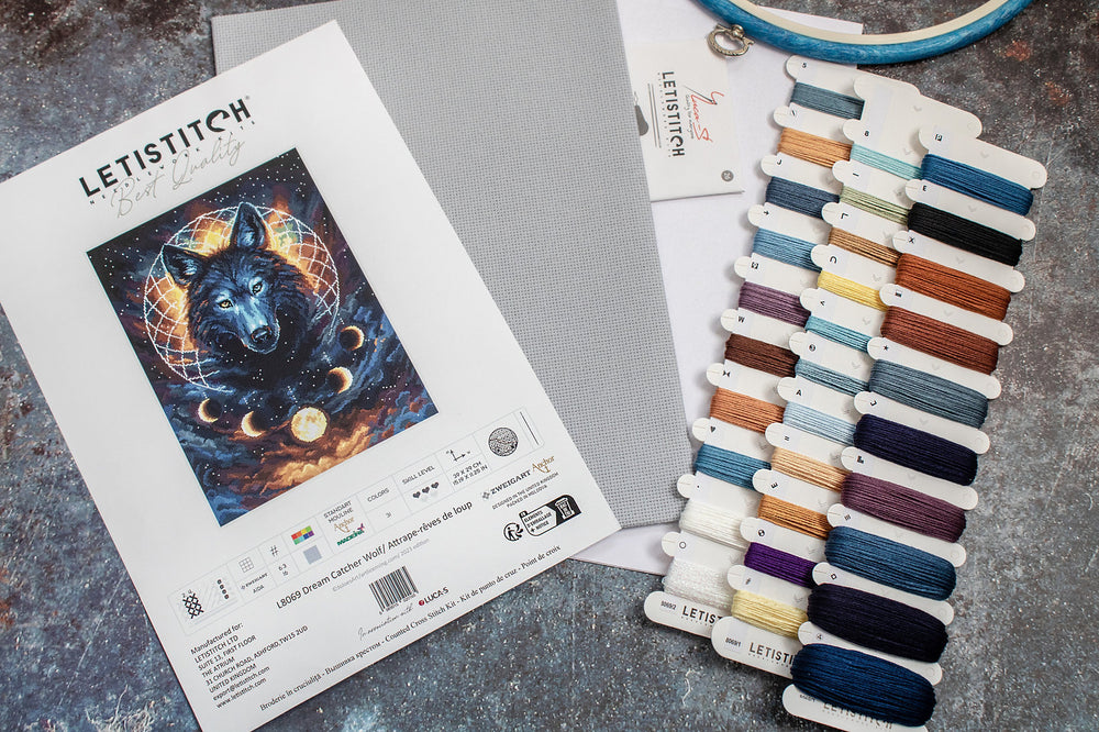 Cross Stitch Kit "Dreamcatcher Wolf" - LETISTITCH L8069
