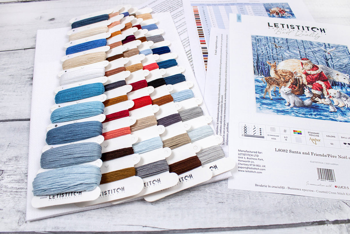 Santa and Friends - L8082 LETISTITCH - Cross Stitch Kit
