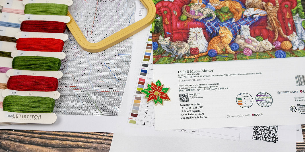 L9946 Meow Manor - Letistitch | Kit de punto de cruz