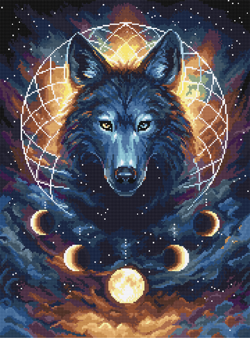 Cross Stitch Kit "Dreamcatcher Wolf" - LETISTITCH L8069