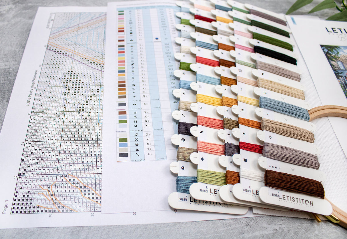 Cross stitch kit - "Pastry shop" - Letistitch L8098