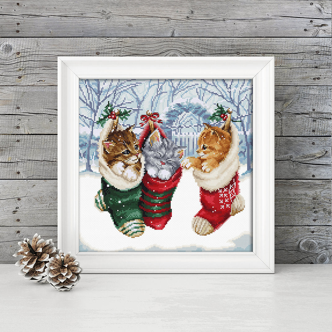 Kit de Punto de Cruz "Snowy Kitties" - Letistitch L8087