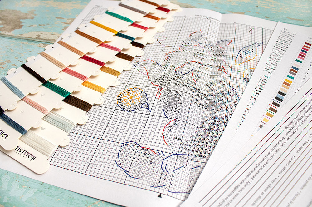 Kit au point de croix "Le bonheur du chat" - LETISTITCH L8812