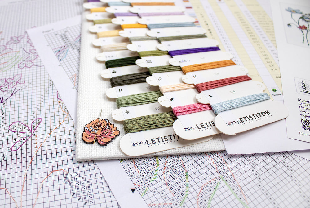 Kit de point de croix Letistitch L8094 « Summer Bloom » : une tapisserie d'été faite à la main