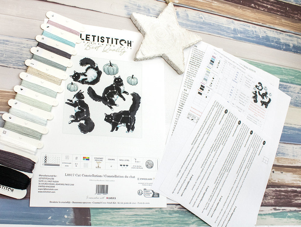 Cross Stitch Kit "Cat Constellation" - LETISTITCH L8817