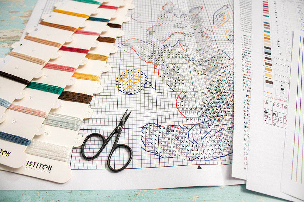 Kit au point de croix "Le bonheur du chat" - LETISTITCH L8812