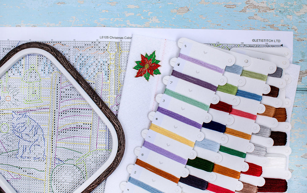 Cross Stitch Kit - L8105 Christmas Cabin - Letistitch