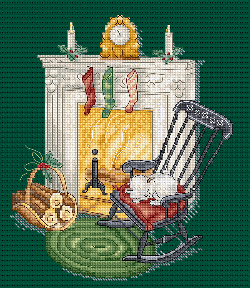 Cross Stitch Kit - L8224 Resting by the Chimney by Letistitch