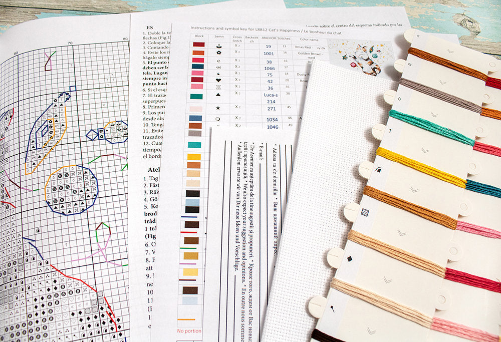 Kit au point de croix "Le bonheur du chat" - LETISTITCH L8812