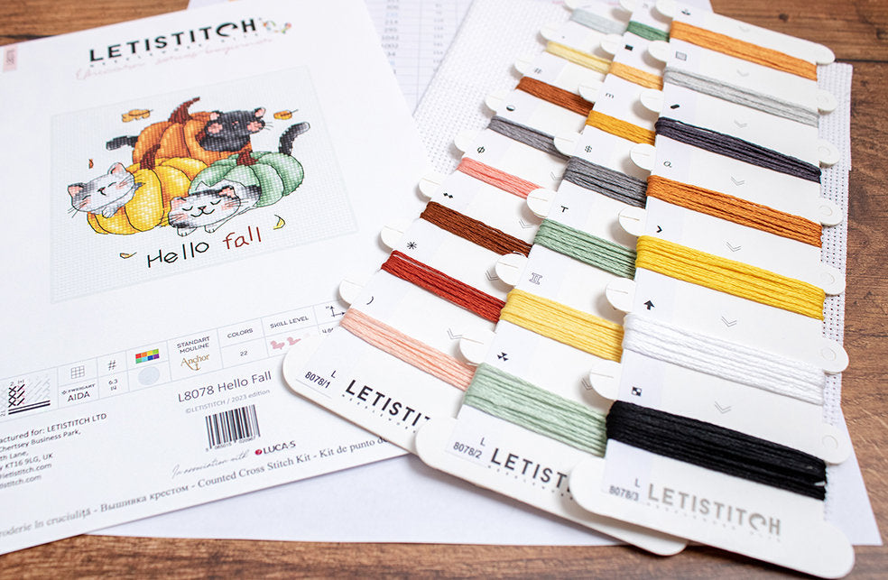 Kit de Punto de Cruz "Hello Fall" - Letistitch L8078