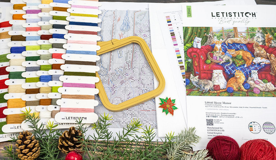 L9946 Meow Manor - Letistitch | Kit de punto de cruz