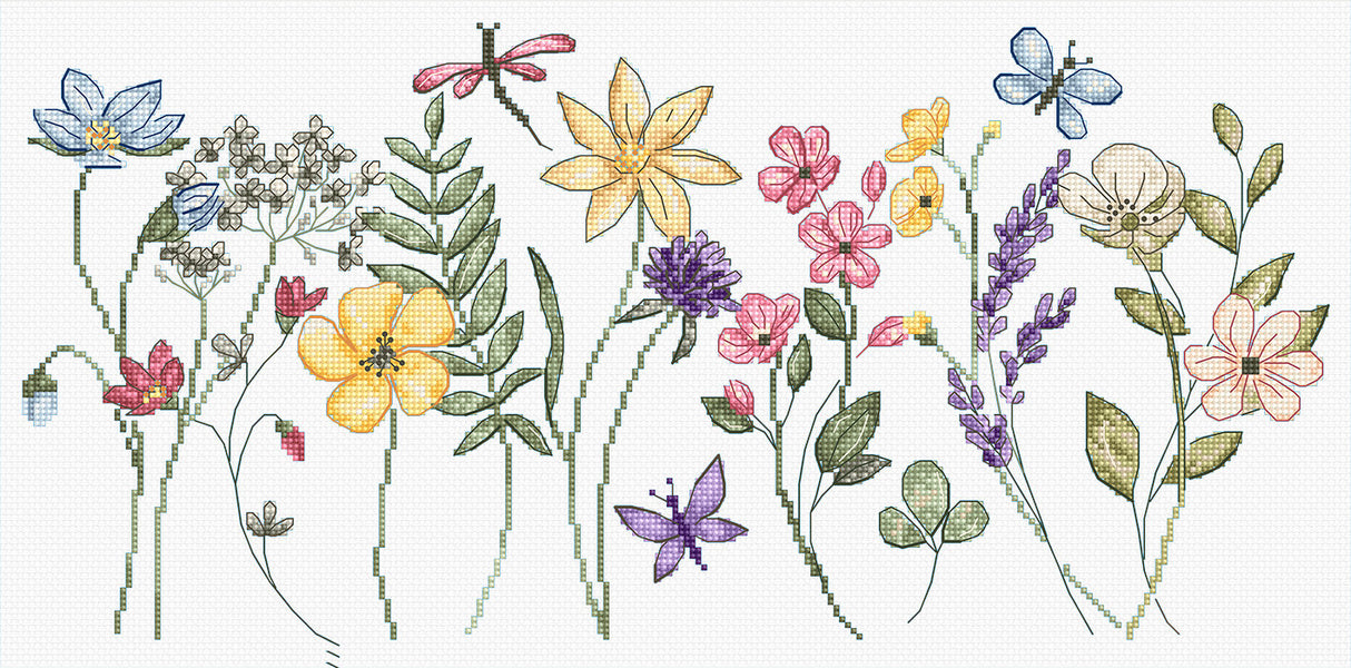Kit de point de croix Letistitch L8094 « Summer Bloom » : une tapisserie d'été faite à la main