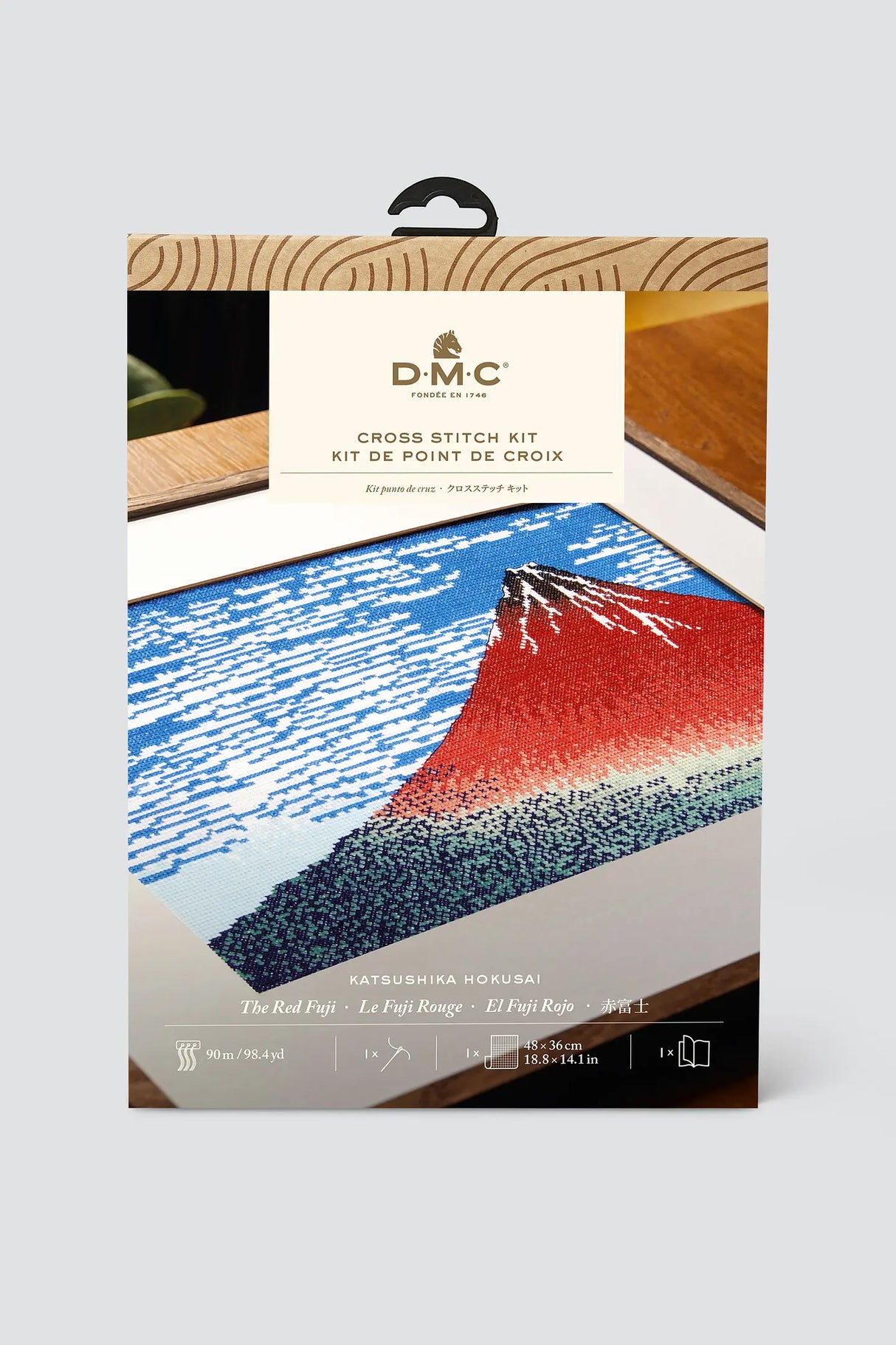 El Fuji Rojo de Katsushika Hokusai – Kit de Punto de Cruz Avanzado DMC BK1997