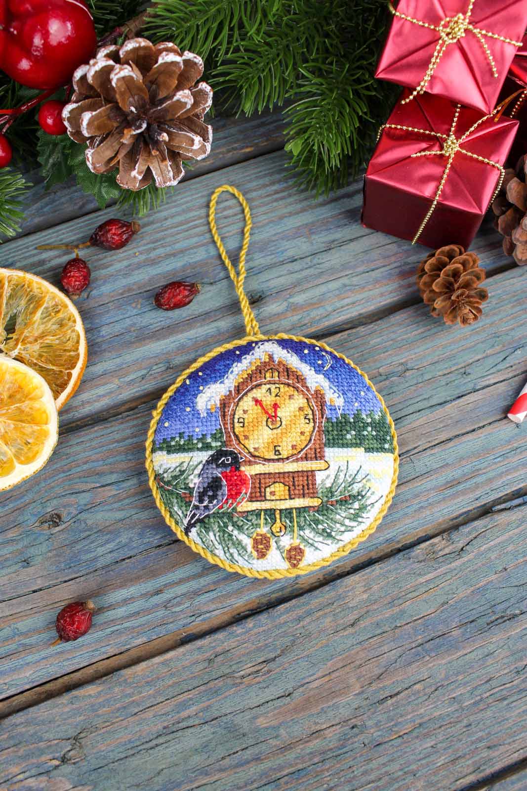 Kit de Punto de Cruz MP Studia SNV-905 – Forest Clock. Pinkeep