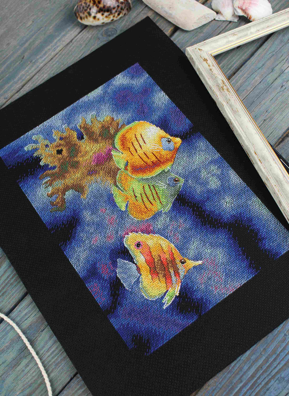 Habitants des récifs coralliens – Kit de broderie au point de croix MP Studia SNV-888