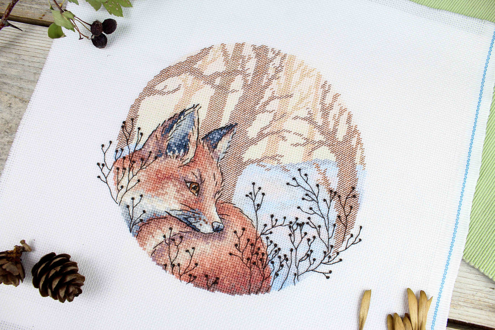 Kit de point de croix MP Studio - « Dans la forêt d’hiver » (SNV-900)