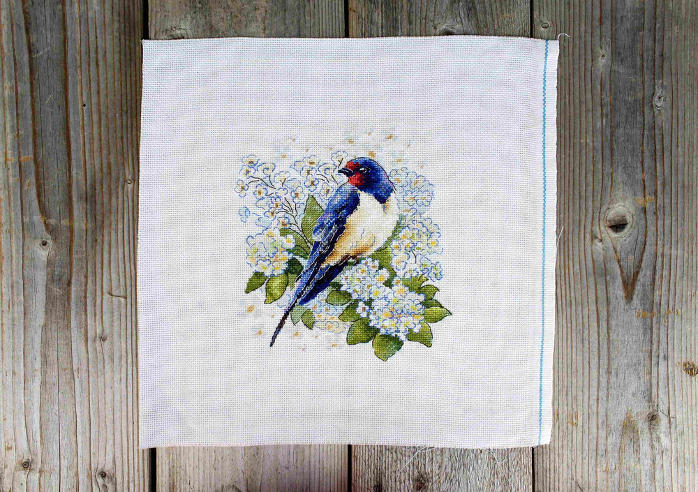 Les Hirondelles – Kit de broderie au point de croix MP Studia SNV-922