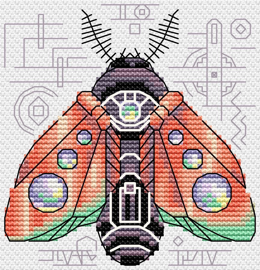 Kit de point de croix "Hawkmoth. Steampunk" SM-771 par MP Studia