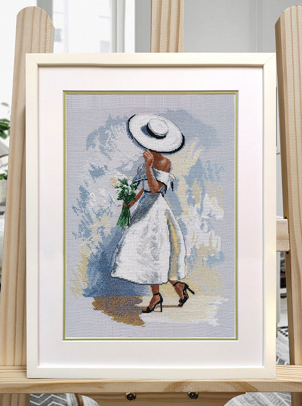 Kit de point de croix « Mystérieux en blanc » S1581 par Oven