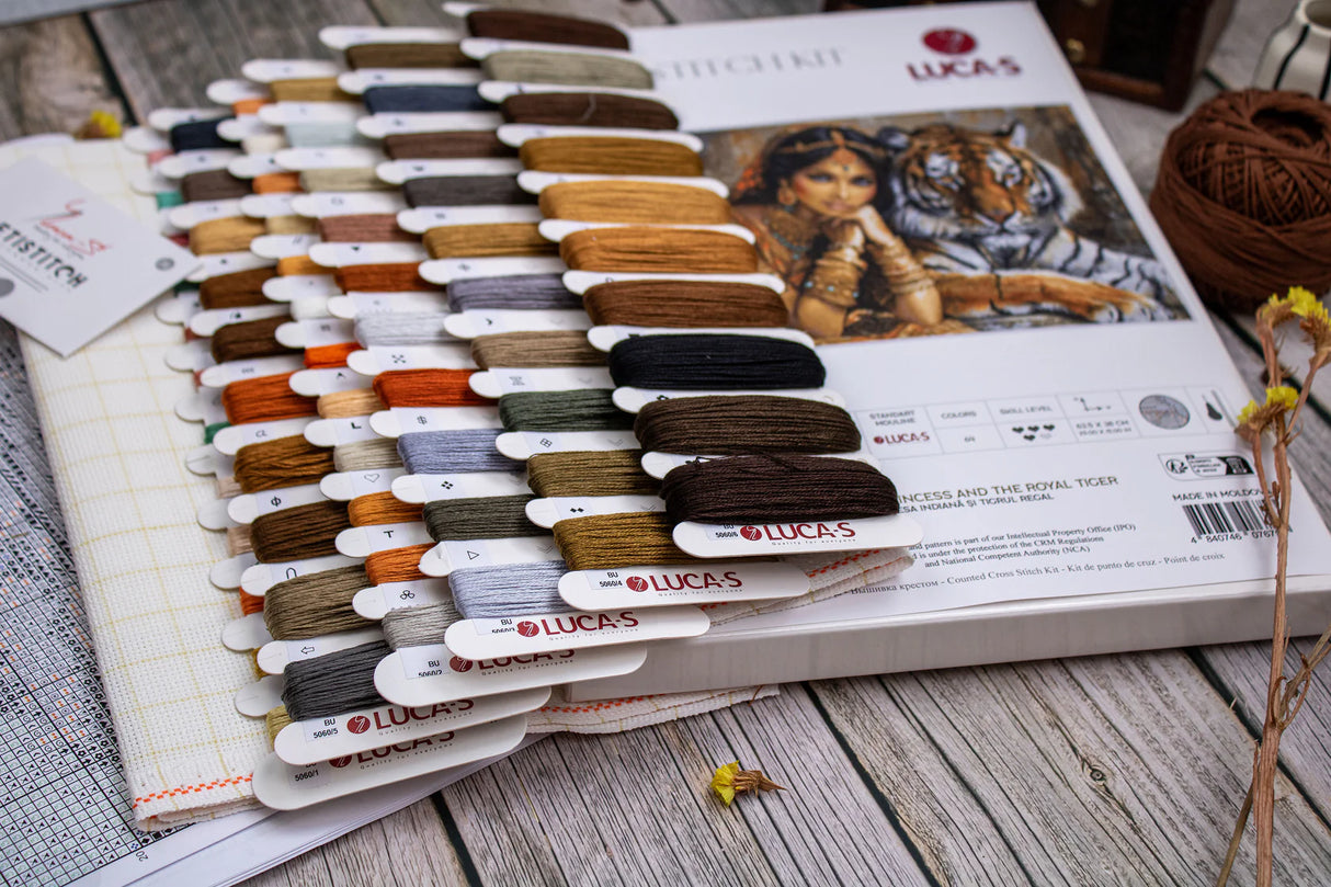 hilos organizados kit punto de cruz luca s gold bu5060