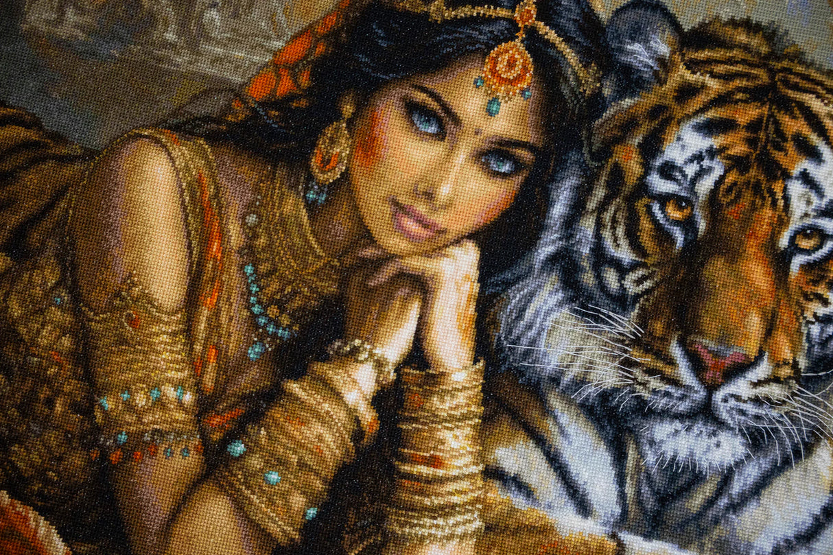 Presentación completa del kit de punto de cruz Luca-S Gold BU5060