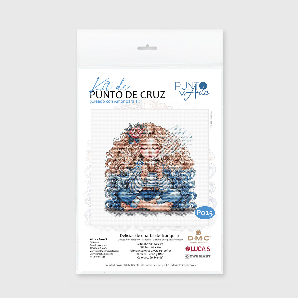 Kit de Punto de Cruz - Punto y Arte P025 - Delicias de una Tarde Tranquila