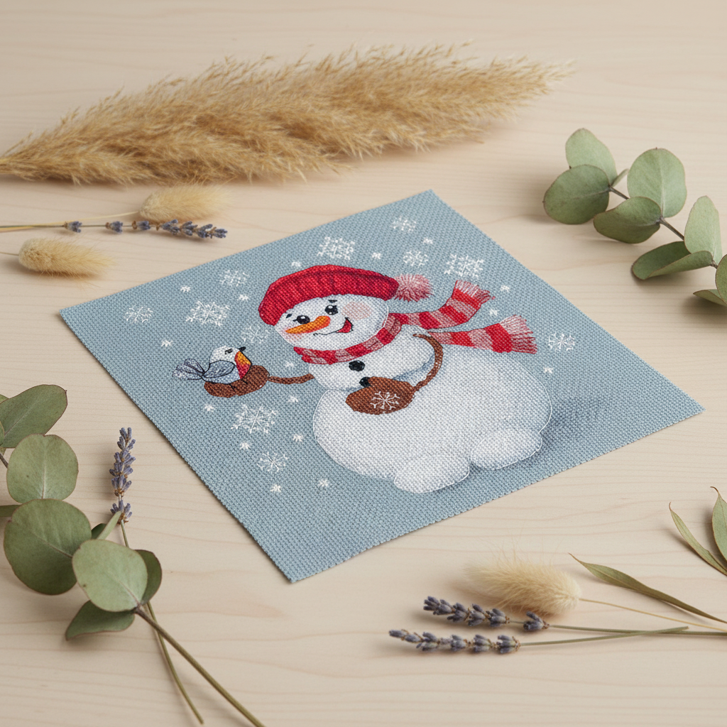 Oven Cross Stitch Kit “Snowman” 1711