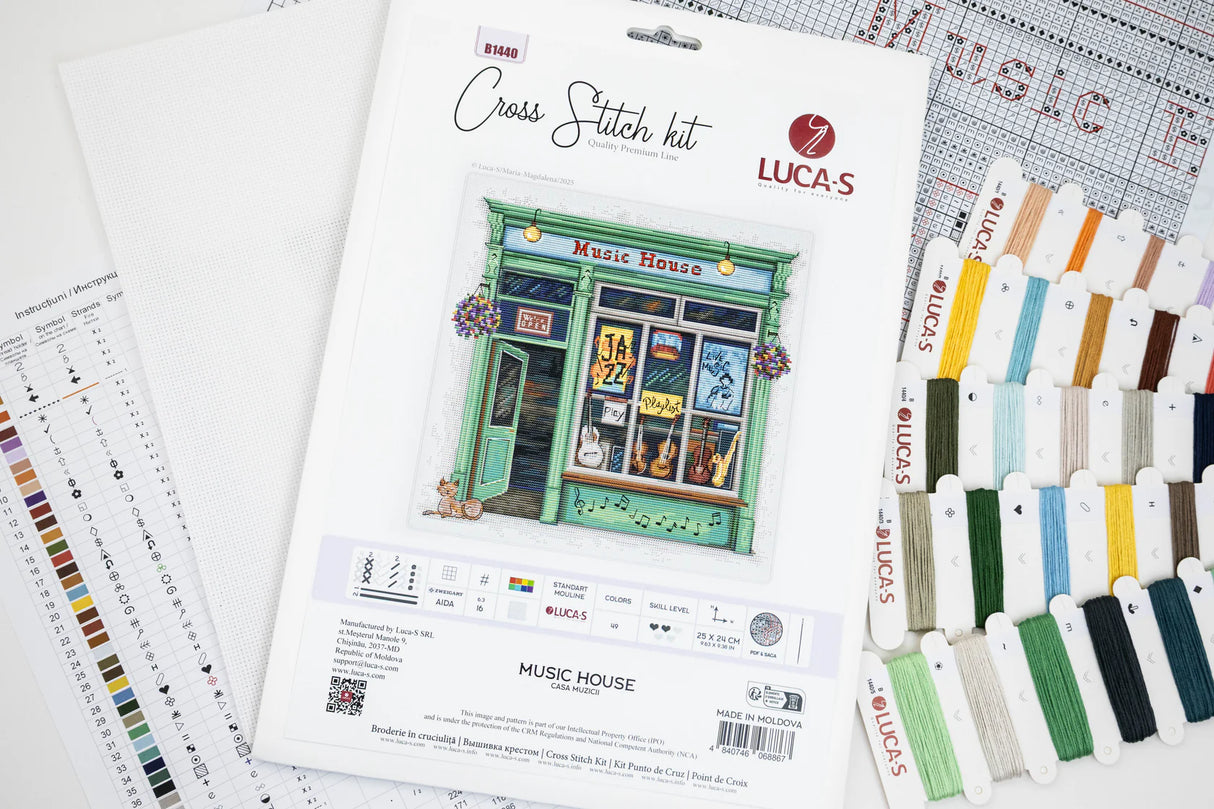 Music House – Luca-S Cross Stitch Kit B1440