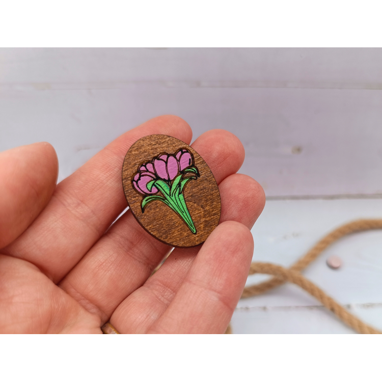 Needleminder KF059/204P “Pink Flowers” Needle Magnet – Kind Fox by Wizardi