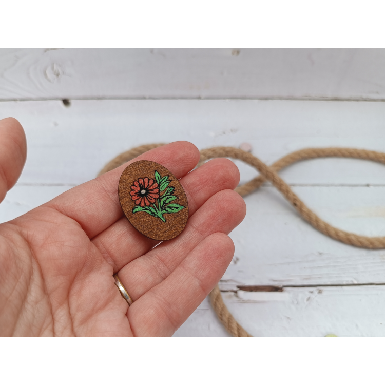 Imán portaagujas KF059/205P “Flor roja” – Kind Fox by Wizardi