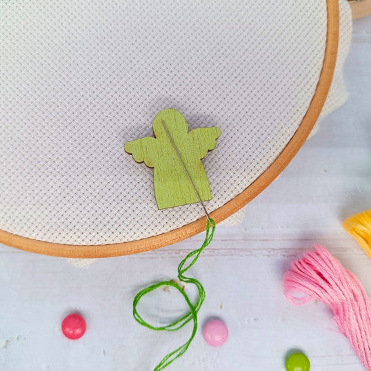 Aimant à aiguilles Wizardi Needleminder « Ange vert » KF059/60G