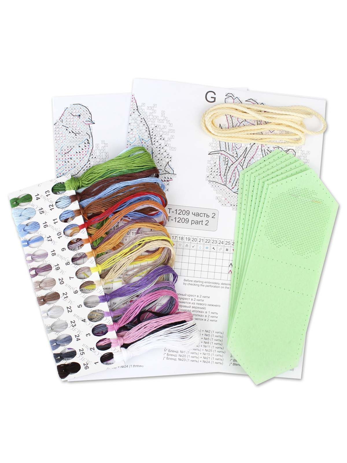 Kit de Punto de Cruz “Spring Garland (7 Flags)” MP Studia ST-1209 – Guirnalda Bordada Primavera