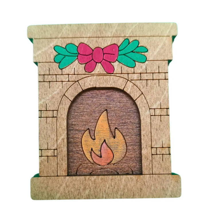 Wizardi KF056/125 Wooden Needle Case – Decorative Fireplace