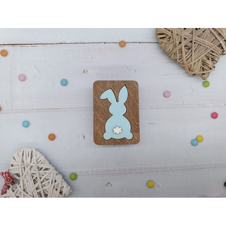 Caja de Madera con Diseño de Conejo KF057/31