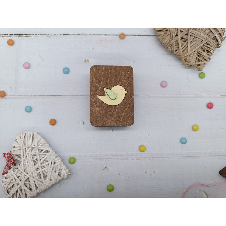 Caja de Madera con Diseño de Pajarito KF057/33