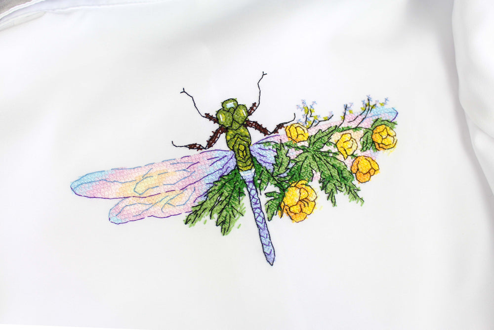 Kit de point de croix « Libellule florale » SV-1034 – Élégance naturelle