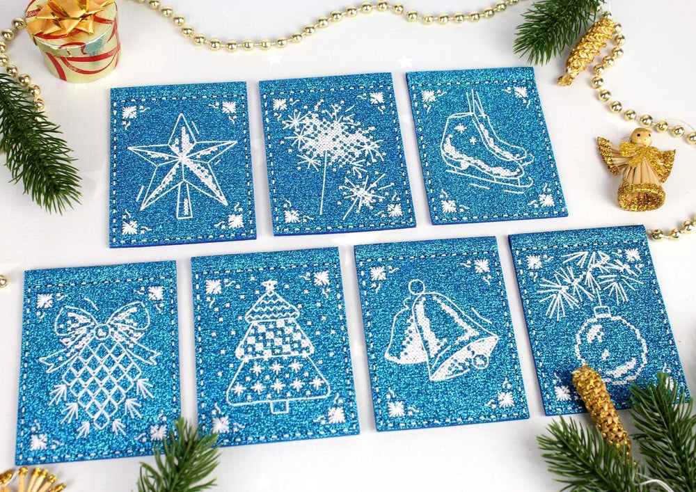 Kit de punto de cruz MP Studia ST-1001 – “Guirnalda Milagro de Encaje (7 banderines)”