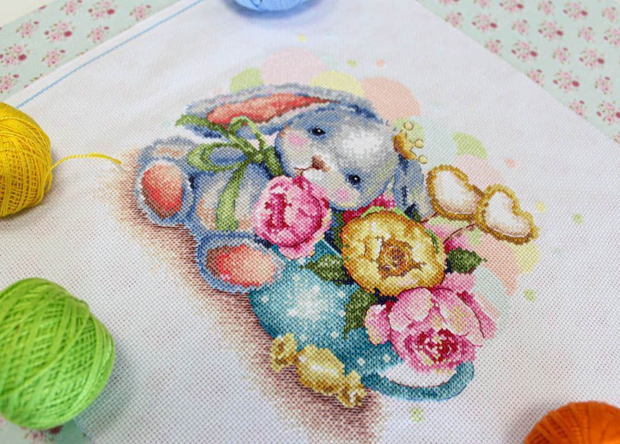 Kit de point de croix « Peony Dreams » SNV-826 par MP Studia