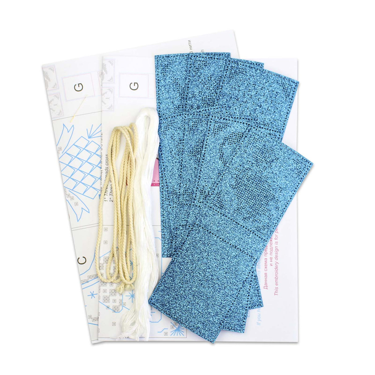 Kit de punto de cruz MP Studia ST-1001 – “Guirnalda Milagro de Encaje (7 banderines)”