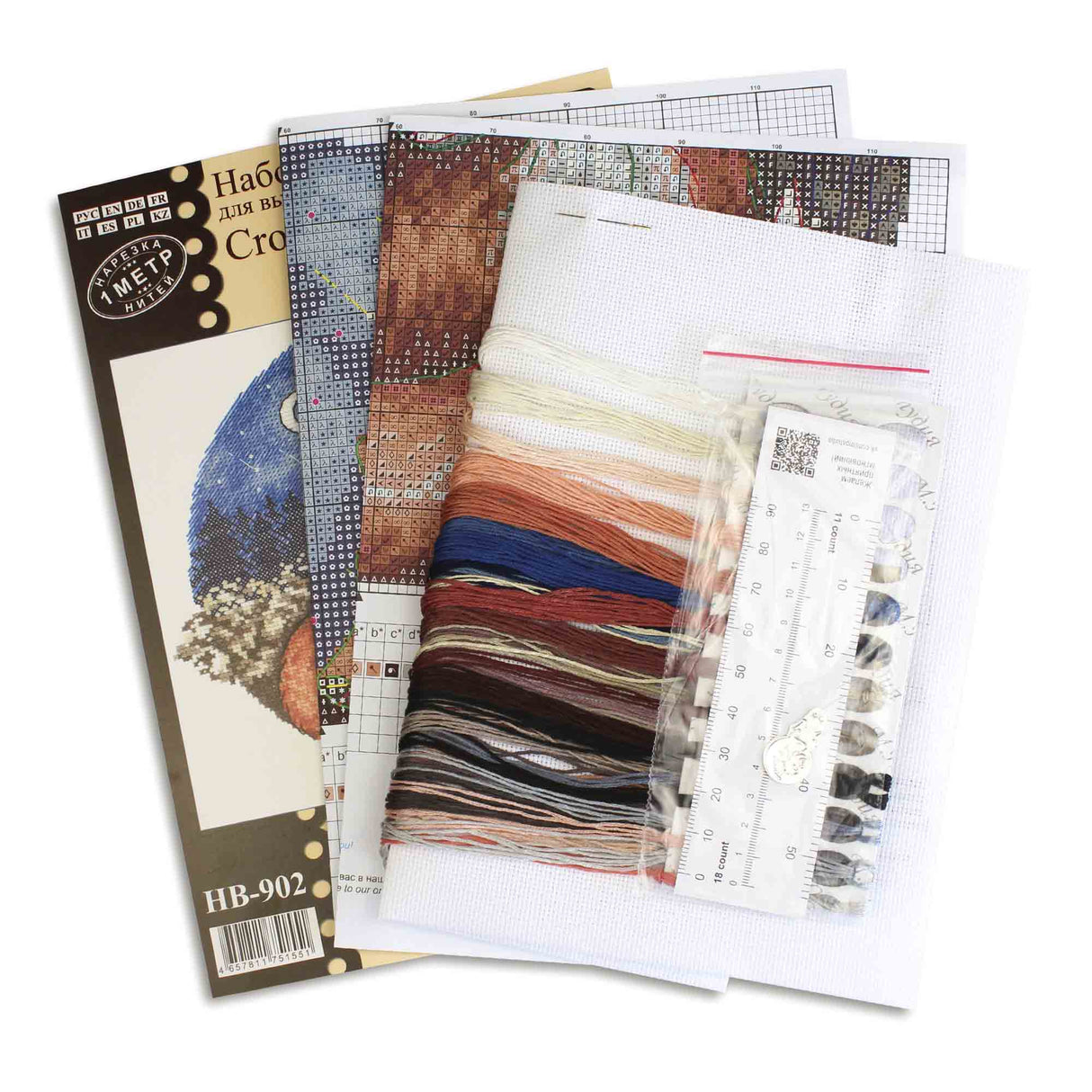 Kit de point de croix MP Studio - « Histoires au coucher » (SNV-902)