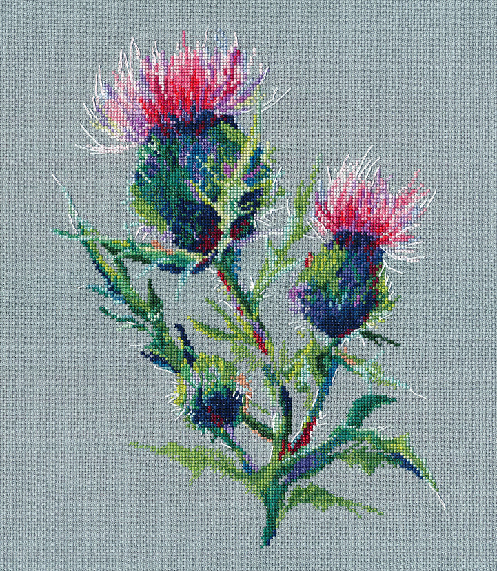 Kit de punto de cruz "Cardo" 1595