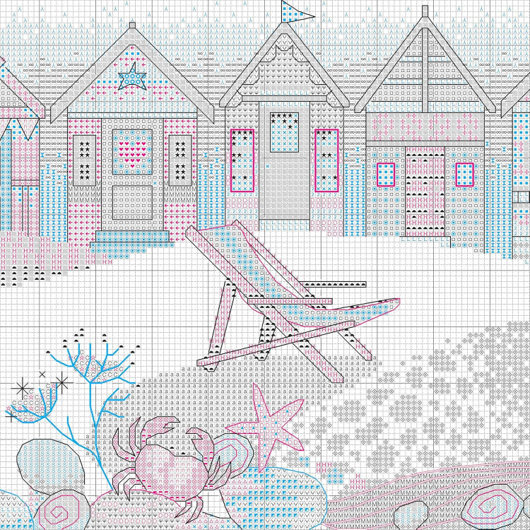 Dimensions Cross Stitch Kit - Beach Huts (70-35446)
