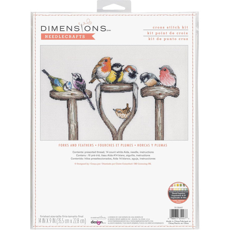 Dimensions Kit de point de croix - Fourchettes et plumes (70-35447)