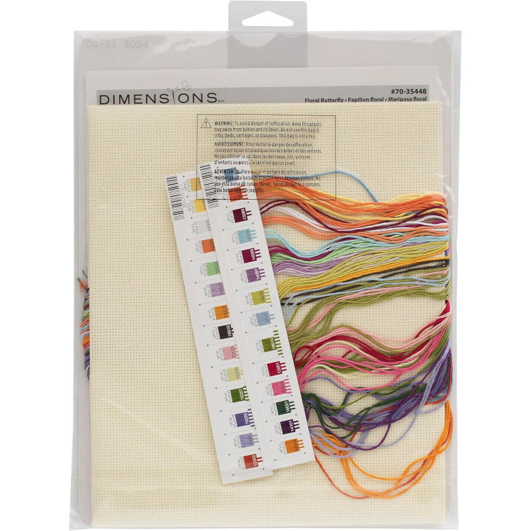Dimensions Kit de point de croix - Papillon floral (70-35448)